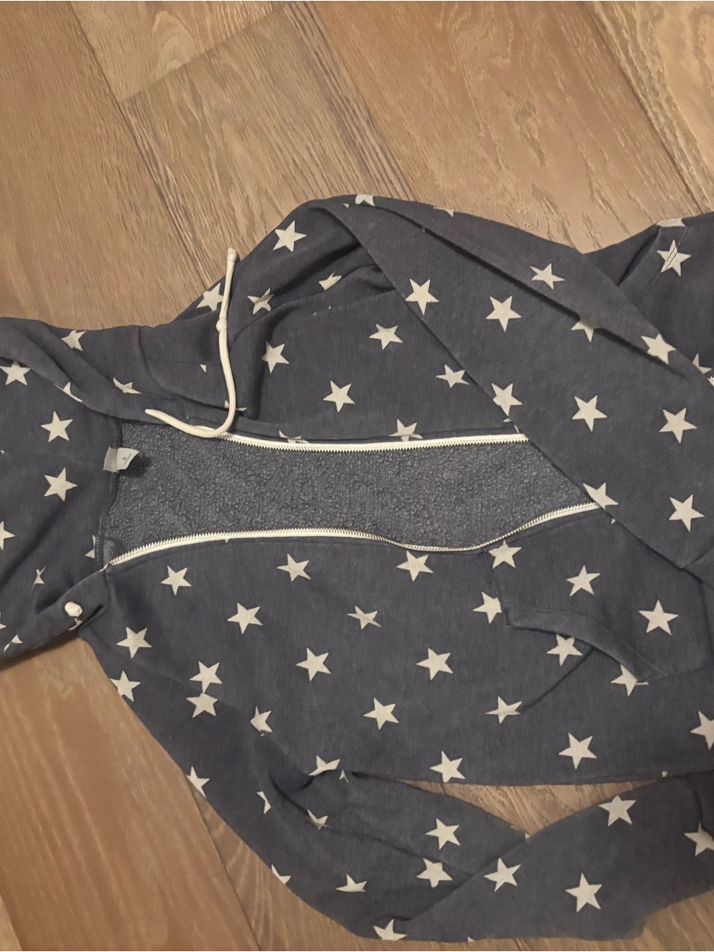 Alternative Navy Star Zip Hoodie size small